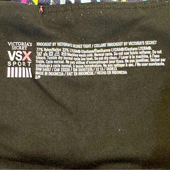Victoria's Secret VSX Women’s Leggings Brilliant Blue Pink Yellow Design SZ S - Picture 9 of 10